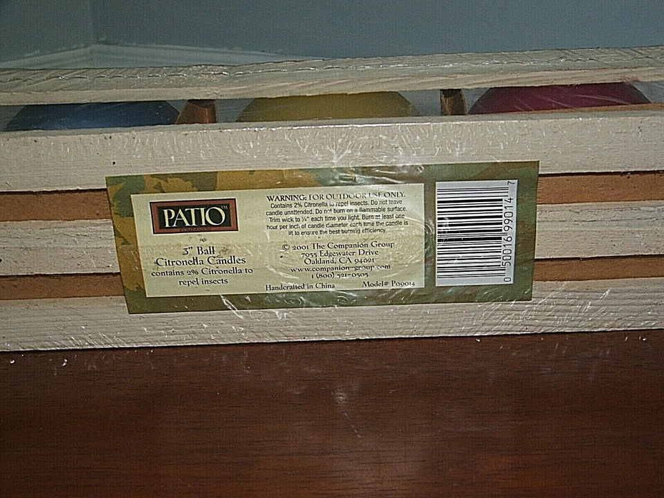 NEW Citronella PATIO Candles Set of 3 PINK,YELLOW, BLUE BALL CANDLES - Image 2 of 2