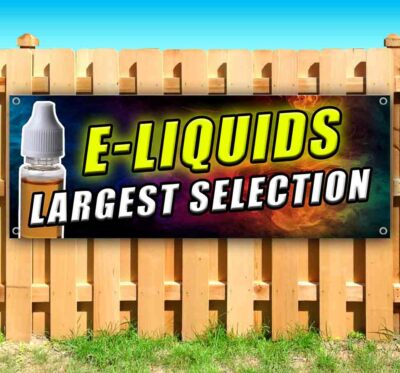 E-CIGS LARGEST SELECTION Advertising Vinyl Banner Flag Sign Many Sizes VAPE THC