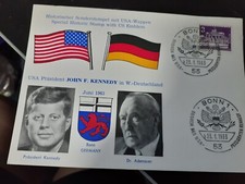vintage 1963 special historic german stamp with US emblem JFK in Germany