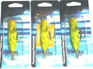 Lot of 2-Yellow Frog-Hd to Find Details about   Salmo RV7 Spitten' Rover Tail Spinner Topwater