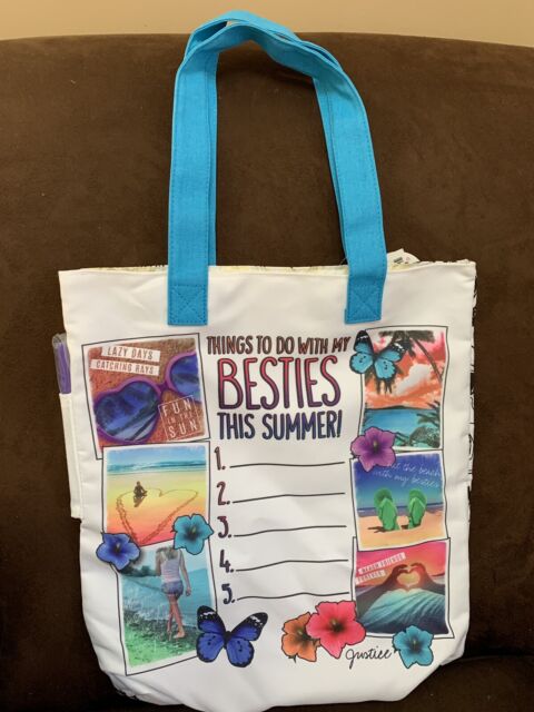 JUSTICE “THINGS TO DO WITH MY BESTIES THIS SUMMER” PERSONALIZE YOUR TOTE CUTE!!