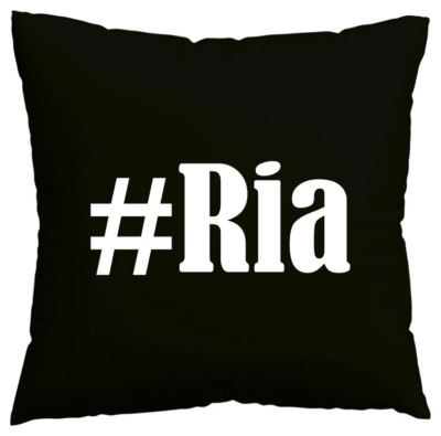 Kissenbezug #Ria I love Ria Schwarz 158504