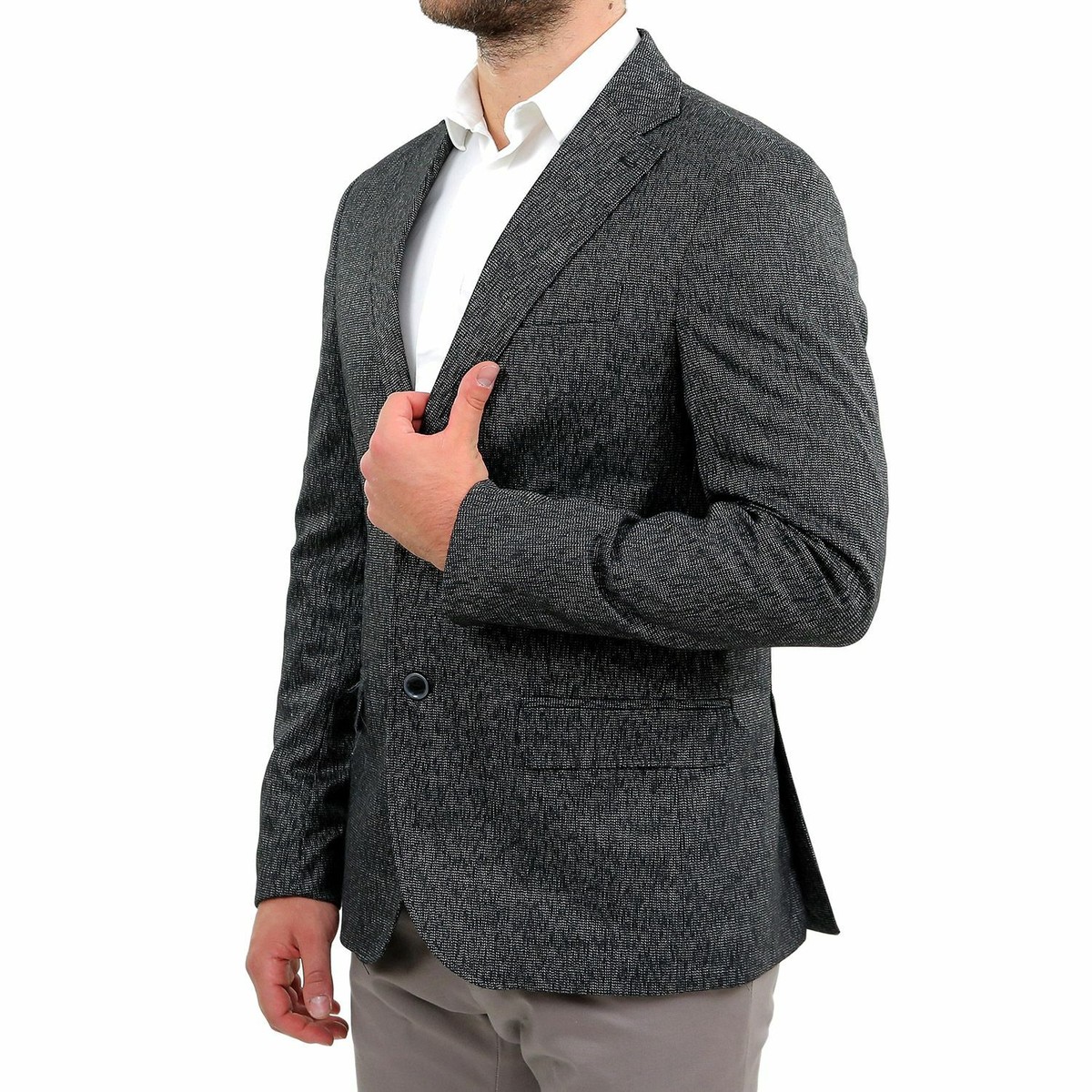 Giacca Uomo Made in Italy Invernale Blazer Elegante Grigio Slim