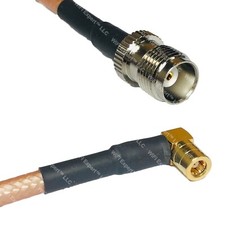 RG400 TNC FEMALE to SMB FEMALE ANGLE Coaxial RF Cable USA-Ship Lot