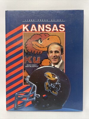 1986 Press Guide Hardcover Buch für Kansas University Football Jayhawks