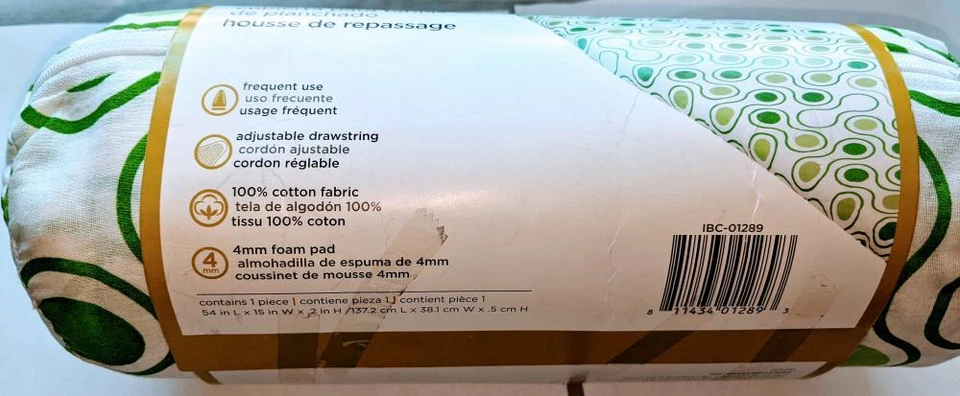 New Premium Honey Can Do Ironing Board Cover Green Dots - Image 2 of 3