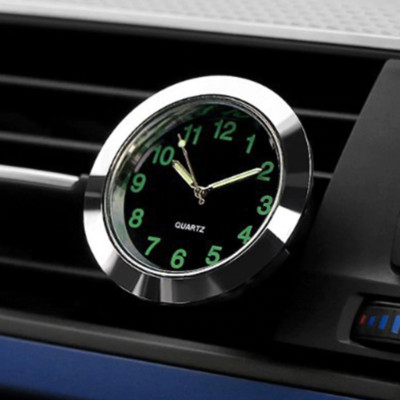 Car Air Vent Dashboard Clock Luminous Hands Glow in The Dark Battery Powered 