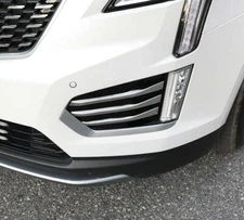 Car ABS Chrome 6 Pcs Front Fog Light Lamp Trim Cover For Cadillac XT5 2016-2021