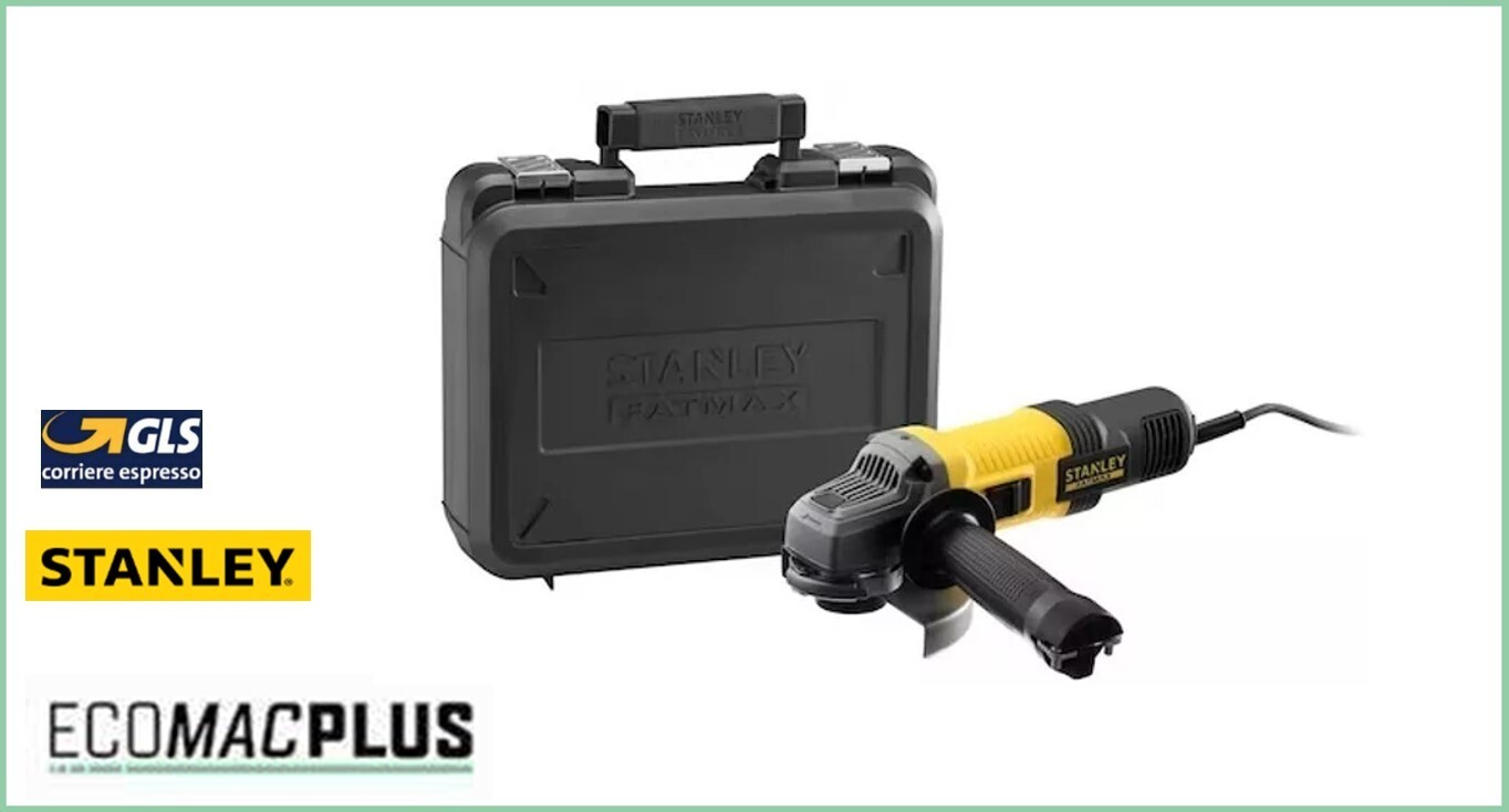 STANLEY FATMAX FMEG220K-QS Smerigliatrice angolare 125mm 850W in valigetta