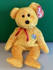 TY Beanie Baby  Decade  the Yellow Bear Retired Vintage MWMT 8 inch 