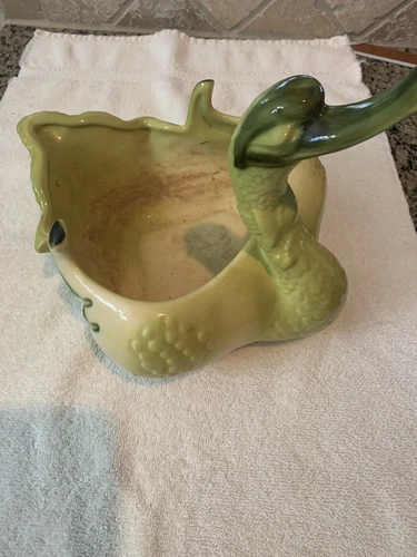 Vintage Pottery  Hull Swan Planter 10” X  7”.  Very Colorful, Shows Wear Inside