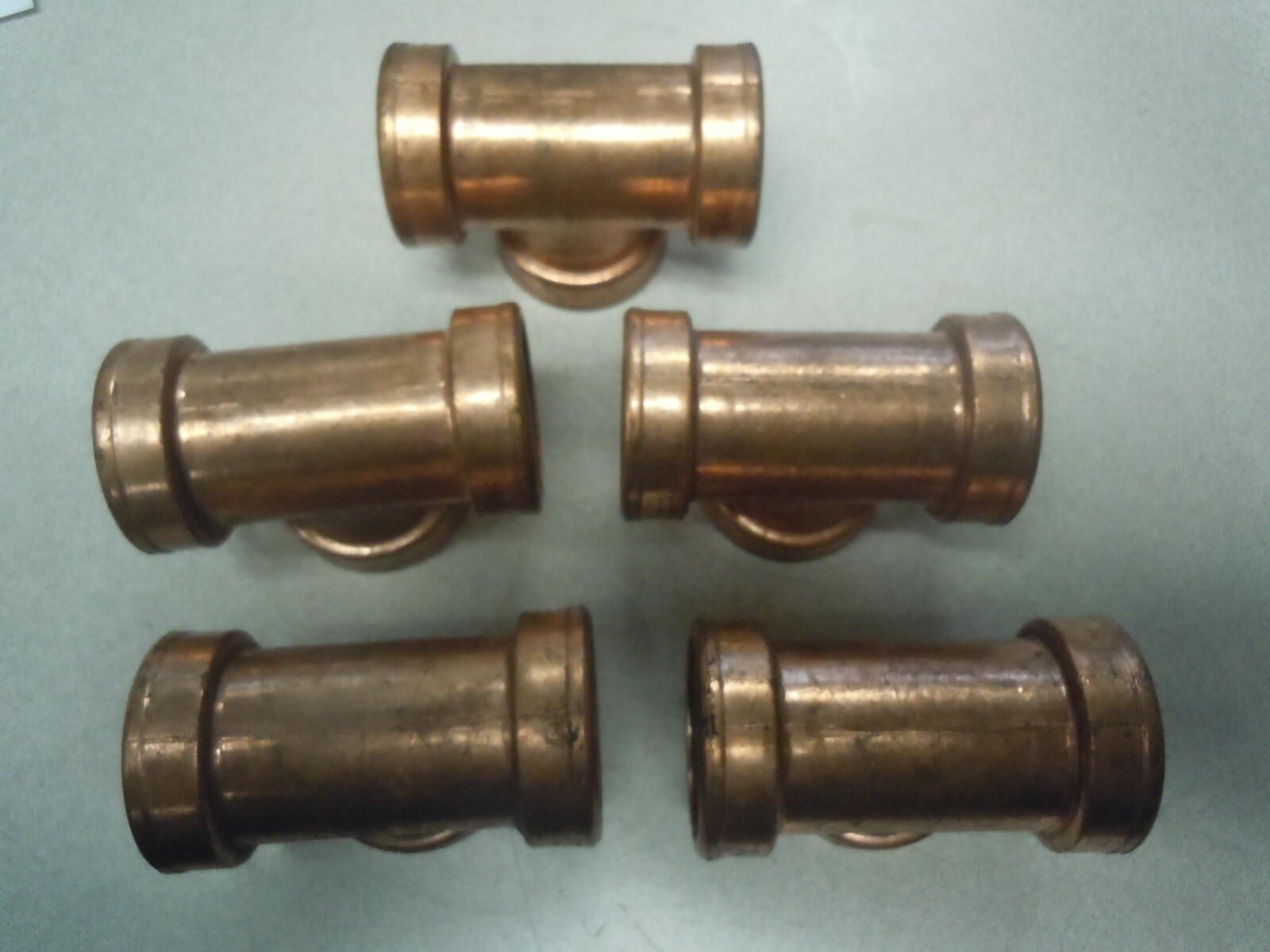 PL-611 1" Wrot Copper PL x PL x PL Push-to-Connect Pipe Tee. Lot of 3