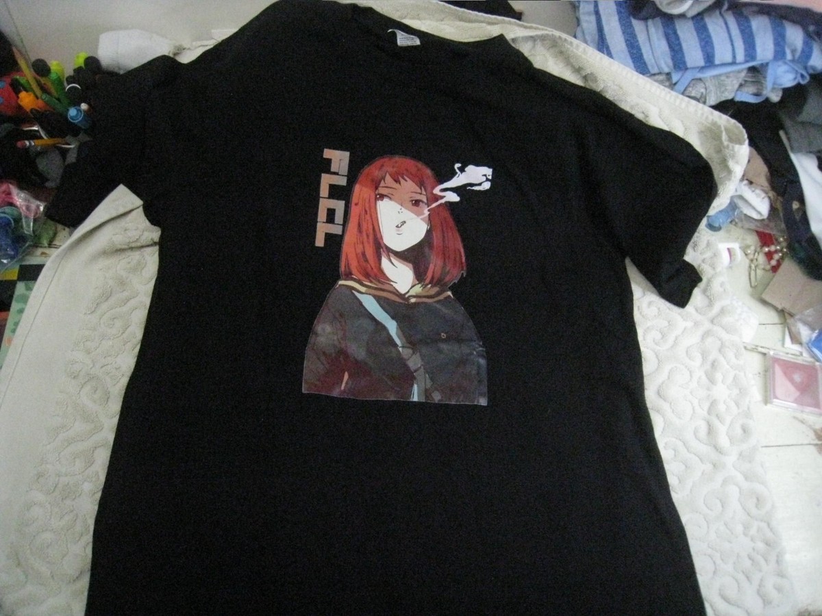 FLCL adult L t-shirt Mamimi Samejima anime TEE Black NEW 30 