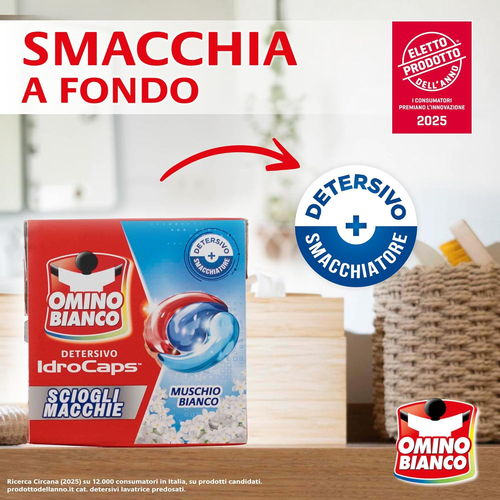 Idrocaps - Detersivo Lavatrice in Capsule Sciogli Macchie, 160 Lavaggi, Efficace - Foto 3 di 12
