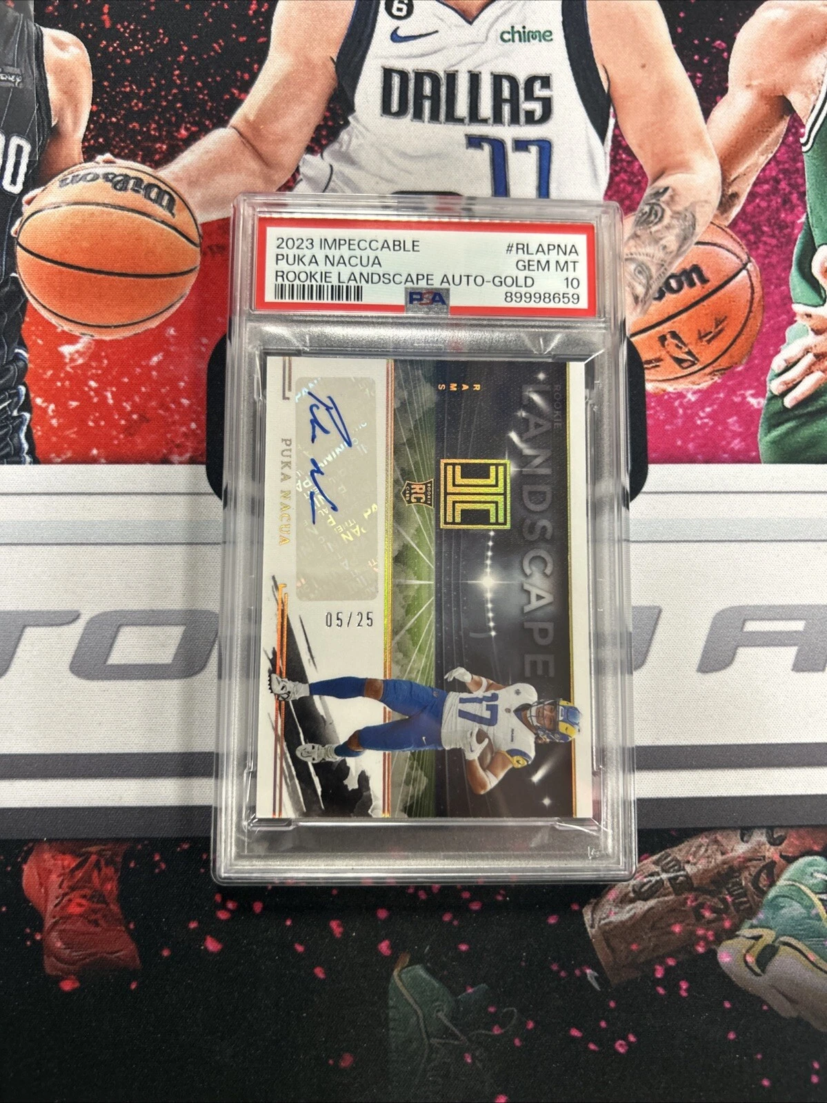 Puka Nacua Panini Impeccable Rookie Landscape Autographs #RLAPNA Gold