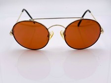 Vintage UU CB66 Brown Gold Metal Round Pilot Sunglasses USA FRAMES ONLY