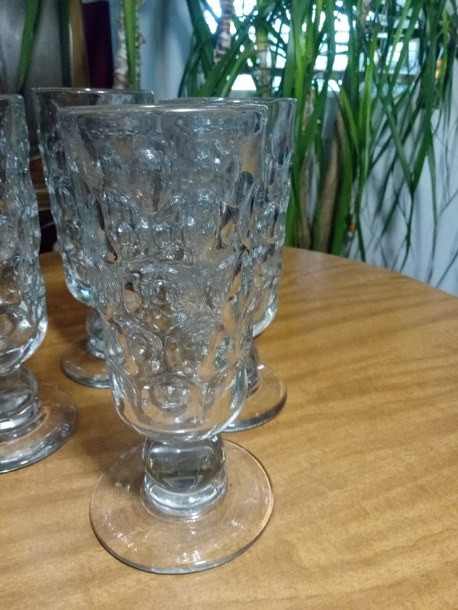 Vintage Set (5) Portieux Vallerysthal PV France Tall Thumbprint