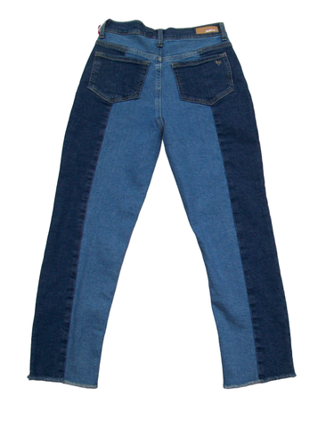 Justice Two Tone Denim Mini Mom Girls Blue Jeans Pants Size 16 - Picture 2 of 4