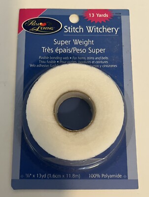 Prym Sewing-Stitch Witchery Super Weight 5/8'' X 13 Yards Fusible Bonding Web New
