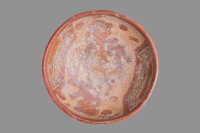 MAYAN POLYCHROME COPADOR BOWL, 900 CE - 1200 CE