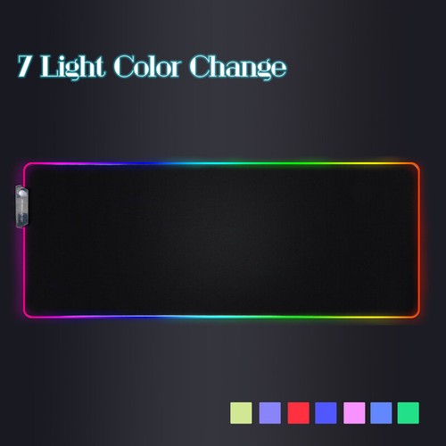 Gaming Mauspad RGB LED Licht Computer Tastatur Maus Matte XXL Extra Groß - Bild 5 von 12
