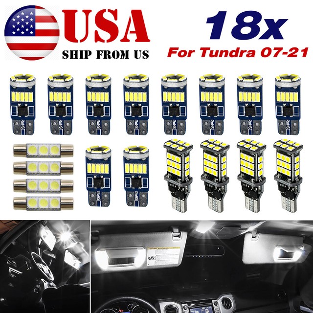 18pcs White LED Interior Lights Kit Fit For 2014-2017 Toyota Tundra | eBay