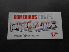 Scott 2562-66a, 29 cent, Comedians, Booklet pane of 20