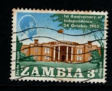 Zambia 1965 1st Anniversary of Independence 3d SG112 Used see note