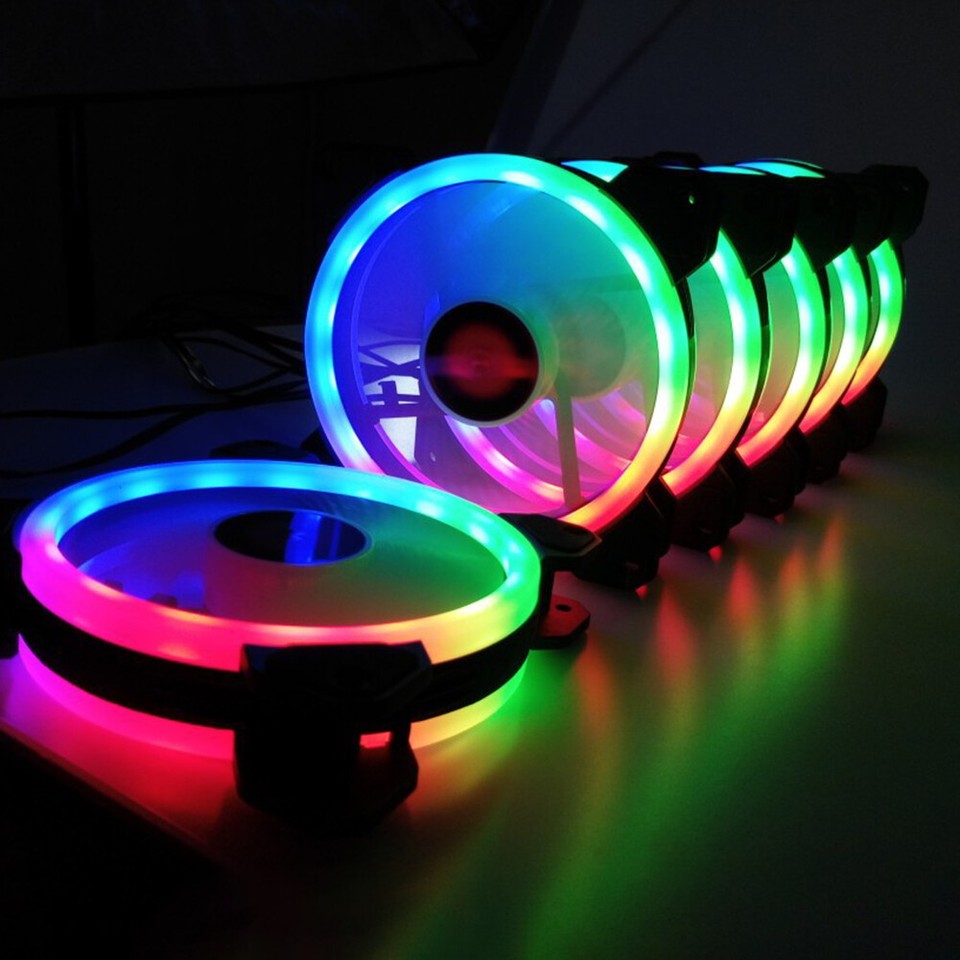 RGB PC Case Cooling Fan Small 6 Pin Quiet Cooler Heatsink Radiator