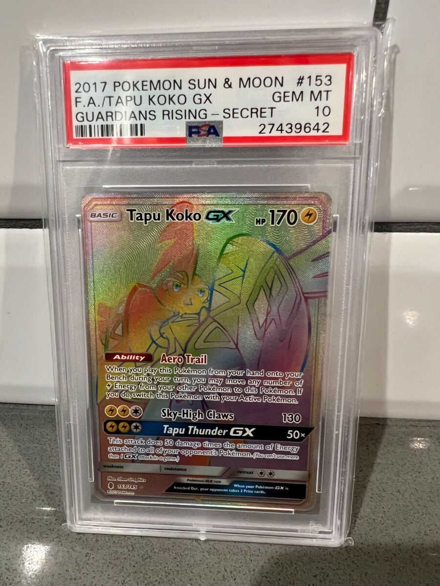  Pokemon - Tapu Koko-GX - 153/145 - Secret Rare - Sun