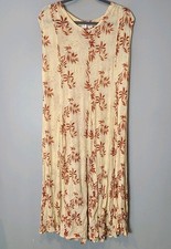 A.R.K. New York Flowy Maxi Dress Beach Size 2X Boho Cottage 90s Coastal Tie Back