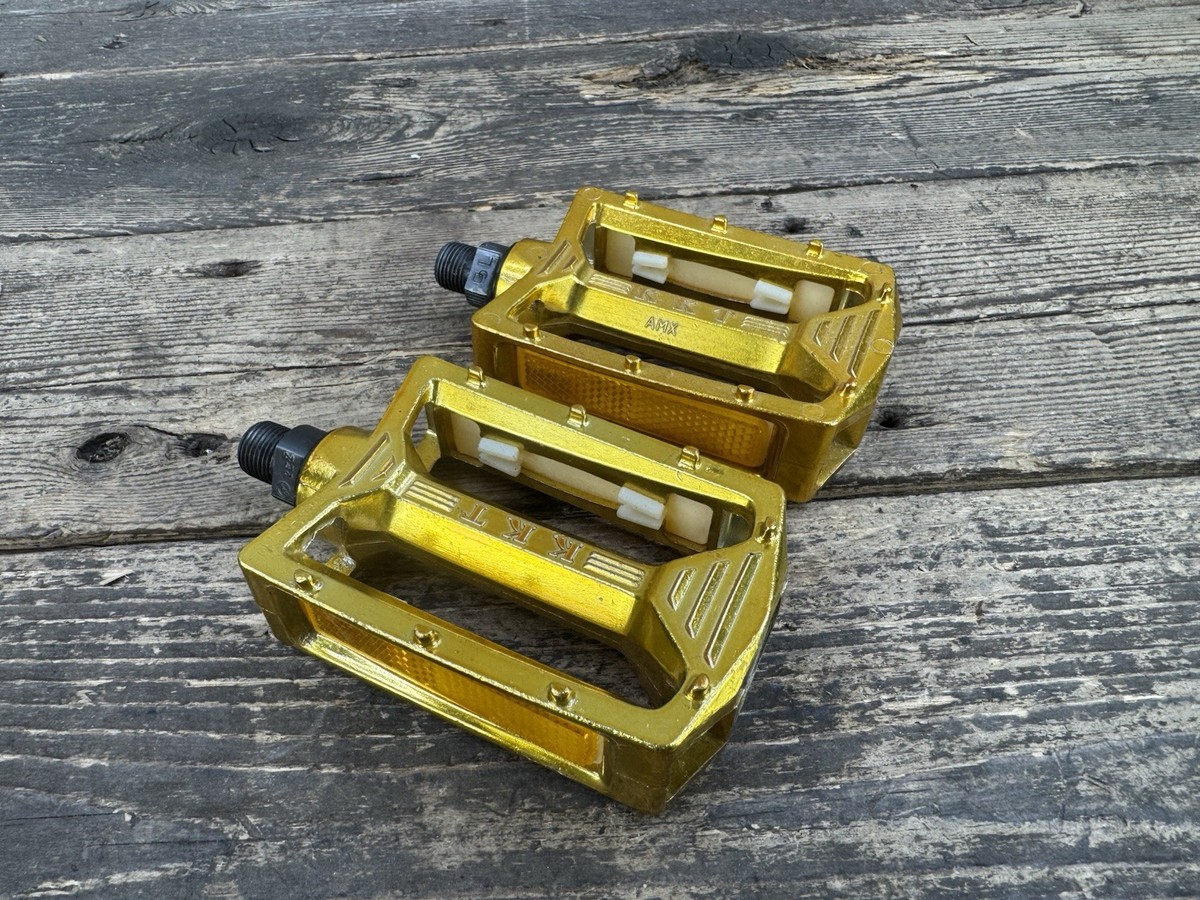 KKT old school bmx pedal タイプAMX NOS KKT Gold 9/16” AMX Bmx Pedals Vintage Old School | eBay
