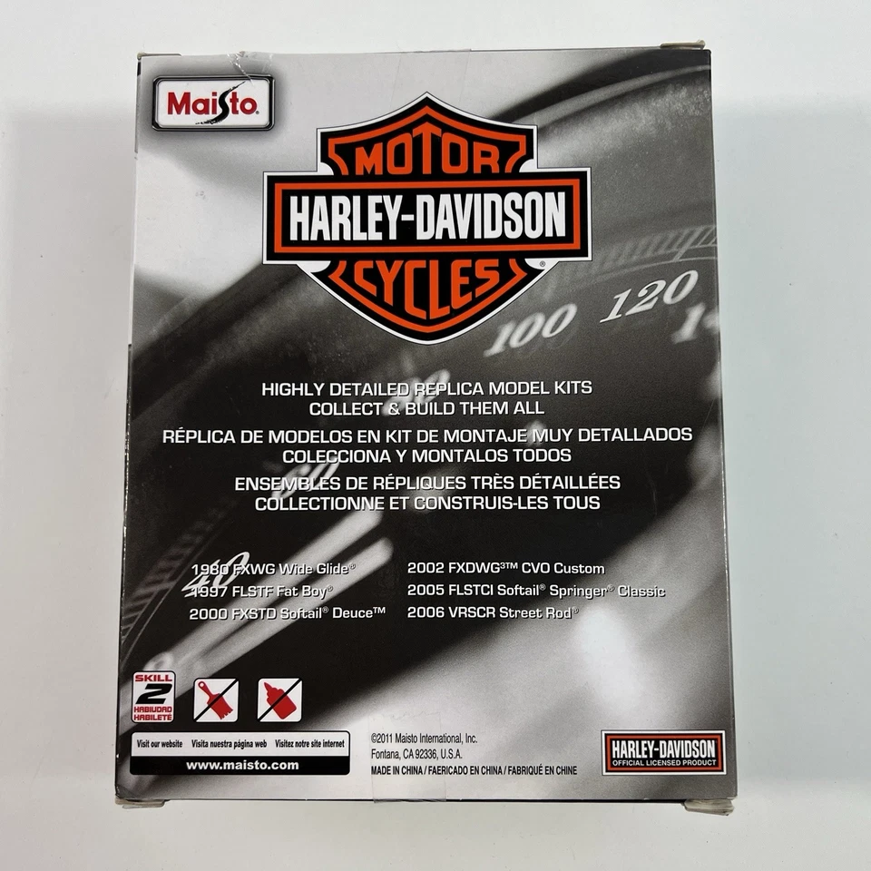Motocicletas Maisto Harley Davidson 2002 FXDWG CUO personalizadas escala 1:18 Foto 4 de 4
