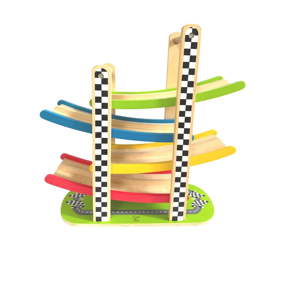 Brinquedo de rampa de carro e pista de corrida de madeira Hape Fast Flip (criança de 18M+ anos) - Imagem 3 de 4