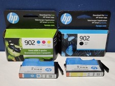 NEW  Genuine HP 902 Ink Cartridges 6-Pack CMYK  4 Sealed, 2 Open