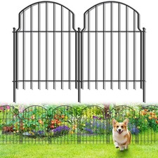 25Pcs Decorative Garden Fence, 20in H /27ft L Rustproof Metal Fences Animal ...