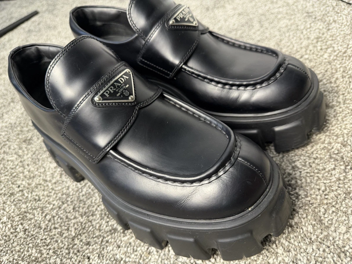 PRADA Leather Upper Black Casual Shoes for Men for sale | eBay