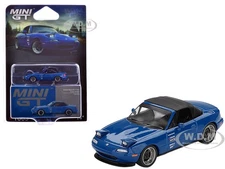 MAZDA MIATA MX-5 (NA) TUNED VER. RHD DARK BLUE 1/64 DIECAST BY MINI GT MGT01069