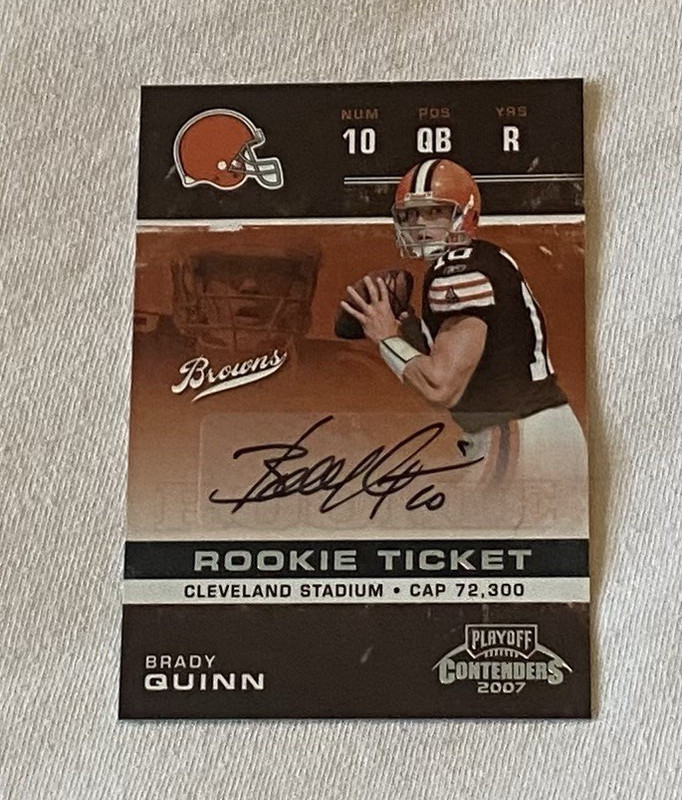 Donruss/Playoff 2007 Playoff Contenders Brady Quinn Rookie Ticket Auto #115
