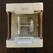 PERFECT HOME Double robe Hook Chrome look steel The Dorset collection New 475689