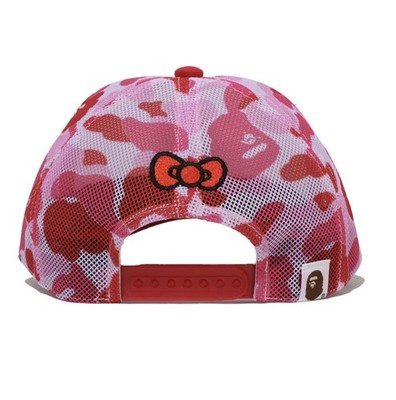 【 BAPE X HELLO KITTY 】ABC CAMO MESH CAP BAPE x Sanrio Characters Hello Kitty Ape Head ABC Camo Mesh Cap