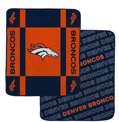 Denver Broncos Reversible Fleece 60''x70'' Oversized Blanket -NFL Licensed- *NEW*