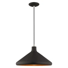 Livex Lighting - Metal Shade - 1 Light Mini Pendant in Coastal Style - 15.25