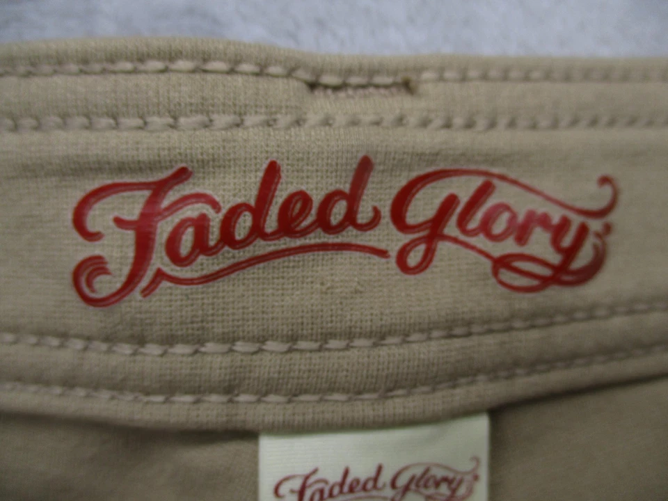 Faded Glory Pants Womens 10P Khaki Beige Straight Leg Stretch Casual Nylon Blend - Image 4 of 4