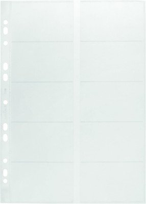 Durable Visitenkartenhüllen A4, für Ringbücher und Ordner, 10 Stück, transparent