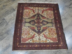 Authentic HandMade Vintage Turkish Pictorial Tree Of Life Bohemian Rug 2.7x2.10