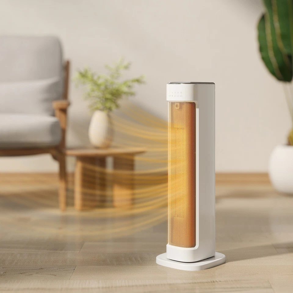 HOMCOM Termoventilatore Ceramico 2000W 3 Temperature, Timer 15H e Telecomando - Immagine 2 di 4