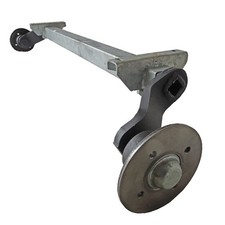 Asse rimorchio 750 kg - A = 1200 mm - C = 1638 mm 4 x 100 - cavalletto basso - non frenato