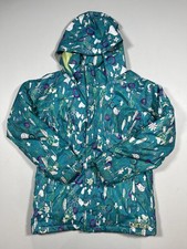 Burton Jacket Girls Large Green Dryride Hooded Insulated Ski Snowboard Winter