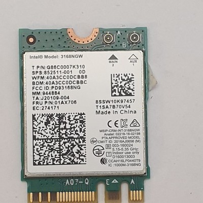 HP 255 G6 WLAN Karte Intel 3168NGW Wireless Modul WiFi Card